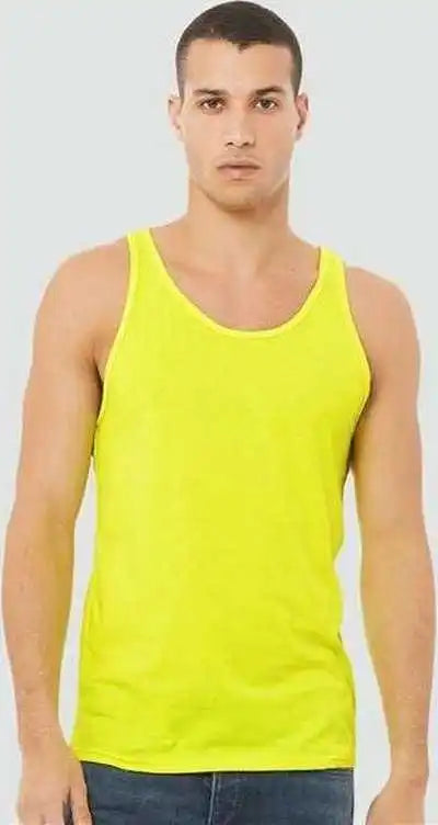 Bella + Canvas 3480cvc Heather Cvc Tank - Neon Yellow
