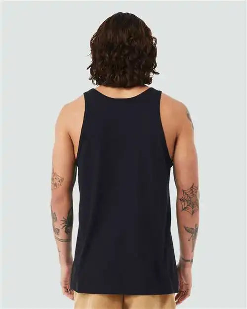 Bella + Canvas 3480cvc Heather Cvc Tank - Solid Black Blend