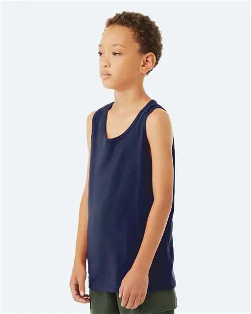 Bella + Canvas 3480y Youth Jersey Tank - Navy