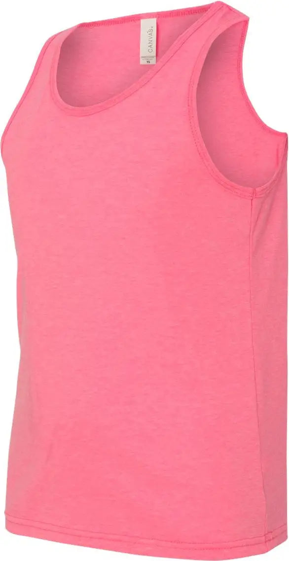 Bella + Canvas 3480y Youth Jersey Tank - Neon Pink - s