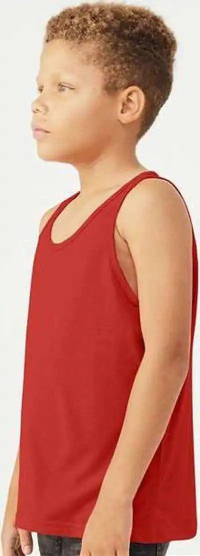 Bella + Canvas 3480y Youth Jersey Tank - Red