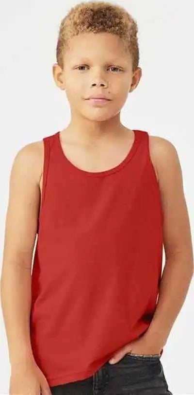 Bella + Canvas 3480y Youth Jersey Tank - Red