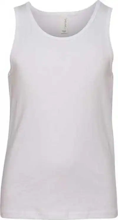 Bella + Canvas 3480y Youth Jersey Tank White