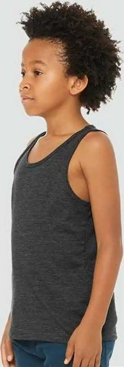 Bella + Canvas 3480ycvc Youth Heather Cvc Tank - Dark Gray