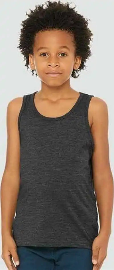 Bella + Canvas 3480ycvc Youth Heather Cvc Tank - Dark Gray