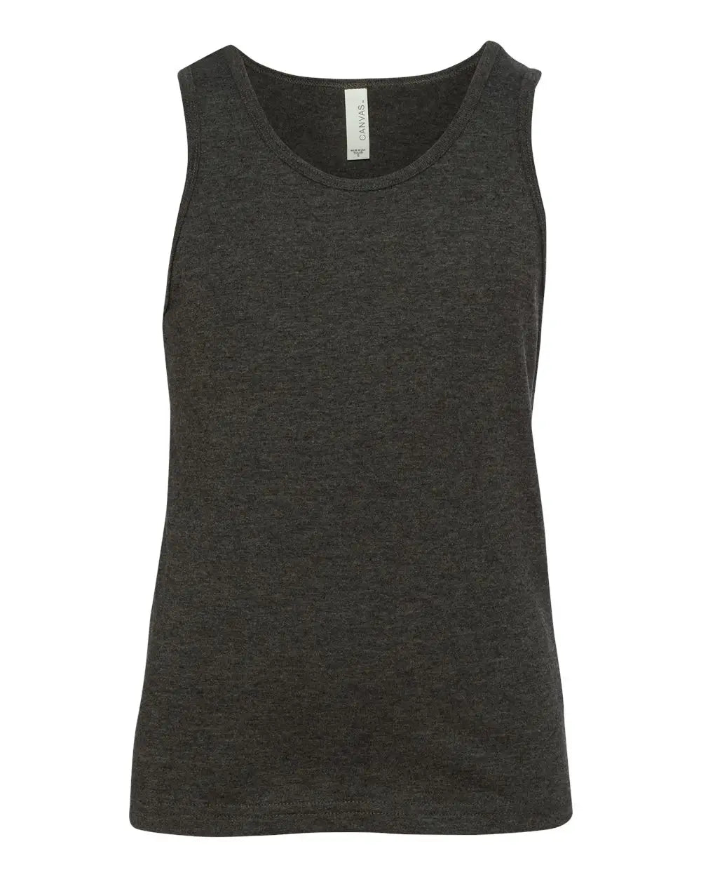 Bella + Canvas 3480ycvc Youth Heather Cvc Tank - Dark Grey - Gray / s