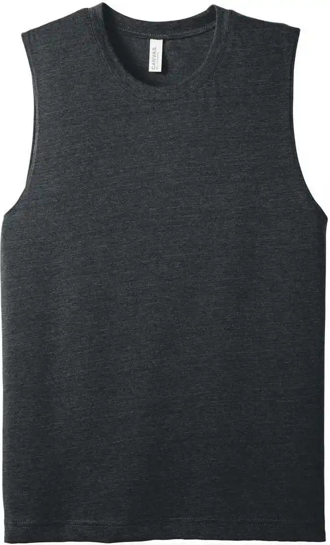 Bella + Canvas 3483 Unisex Jersey Muscle Tank Dark Gray Heather