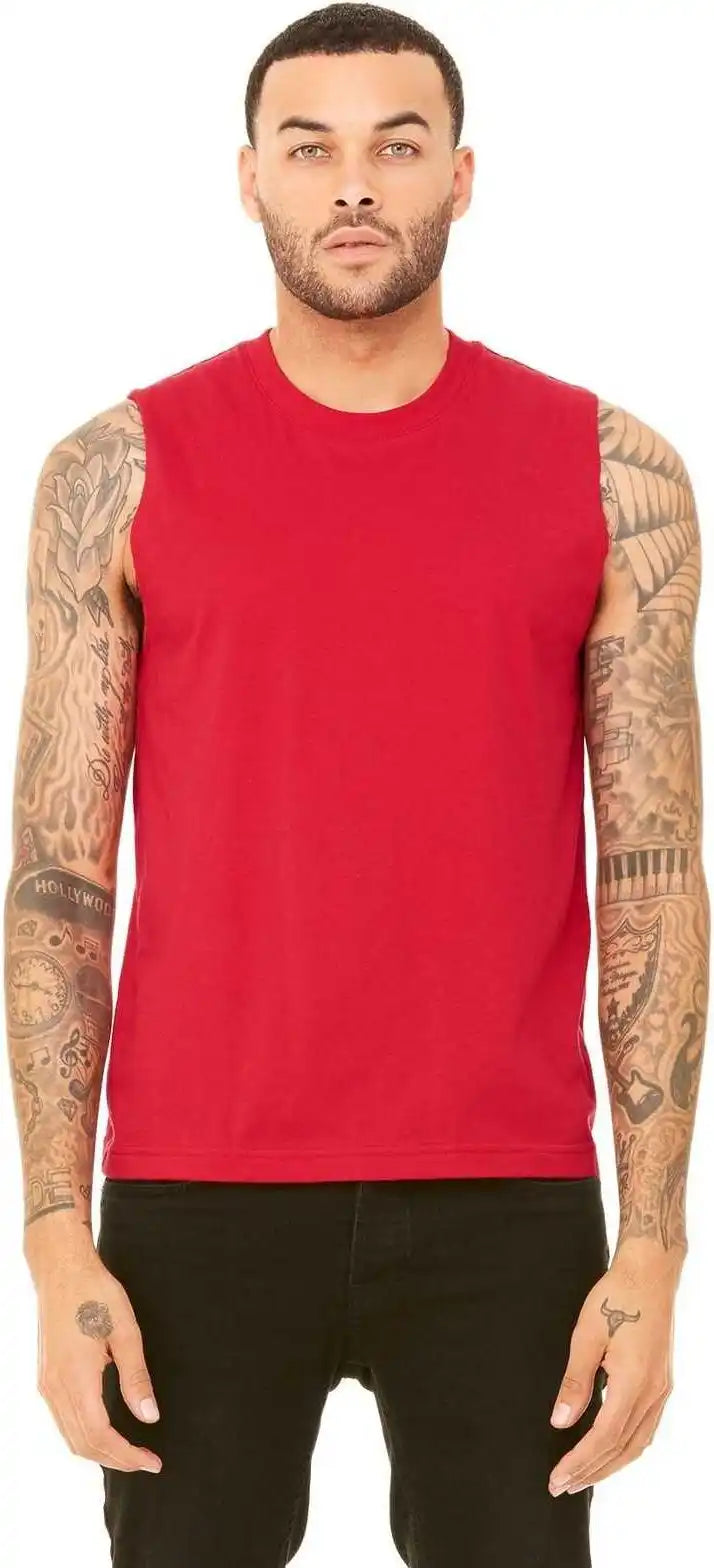 Bella + Canvas 3483 Unisex Jersey Muscle Tank - Red