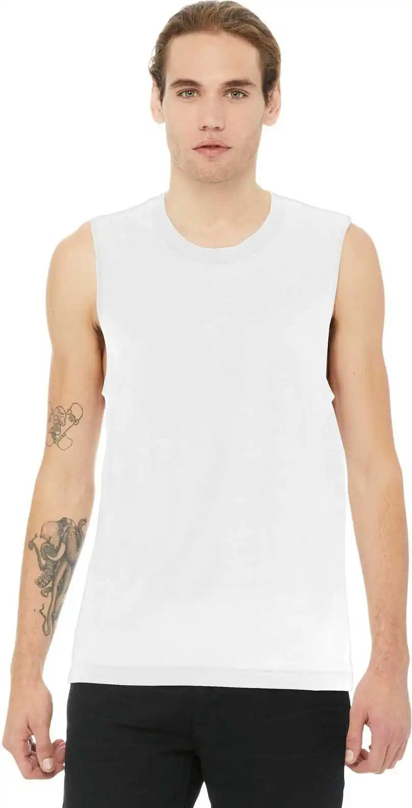 Bella + Canvas 3483 Unisex Jersey Muscle Tank White