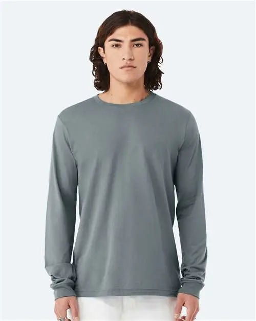 Bella + Canvas 3501 Jersey Long Sleeve Tee - Blue Storm