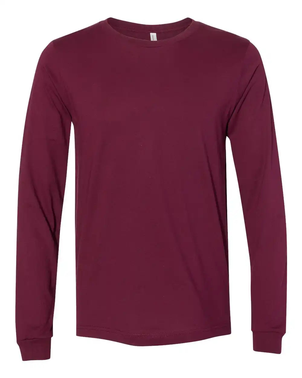 Bella + Canvas 3501 Jersey Long Sleeve Tee - Maroon - Xs