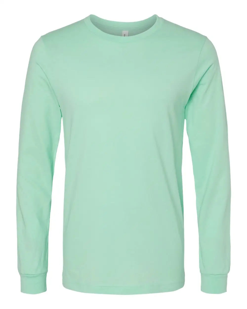 Bella + Canvas 3501 Jersey Long Sleeve Tee - Mint - Navy / Xs