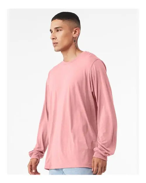Bella + Canvas 3501 Jersey Long Sleeve Tee - Pink