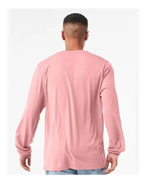 Bella + Canvas 3501 Jersey Long Sleeve Tee - Pink
