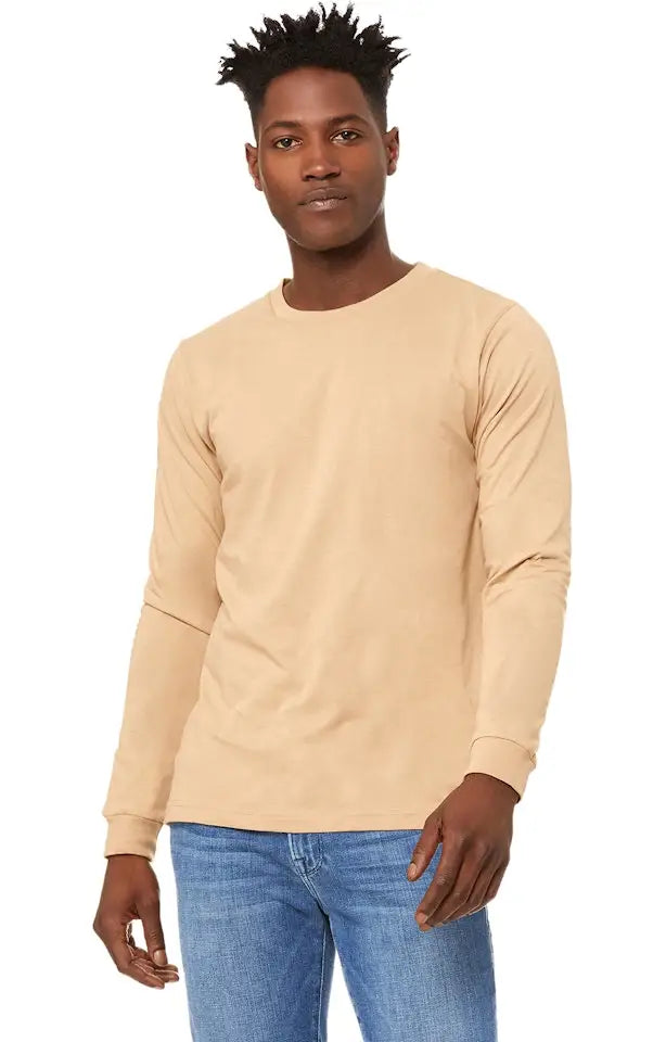 Bella + Canvas 3501 Jersey Long Sleeve Tee - Sand Dune