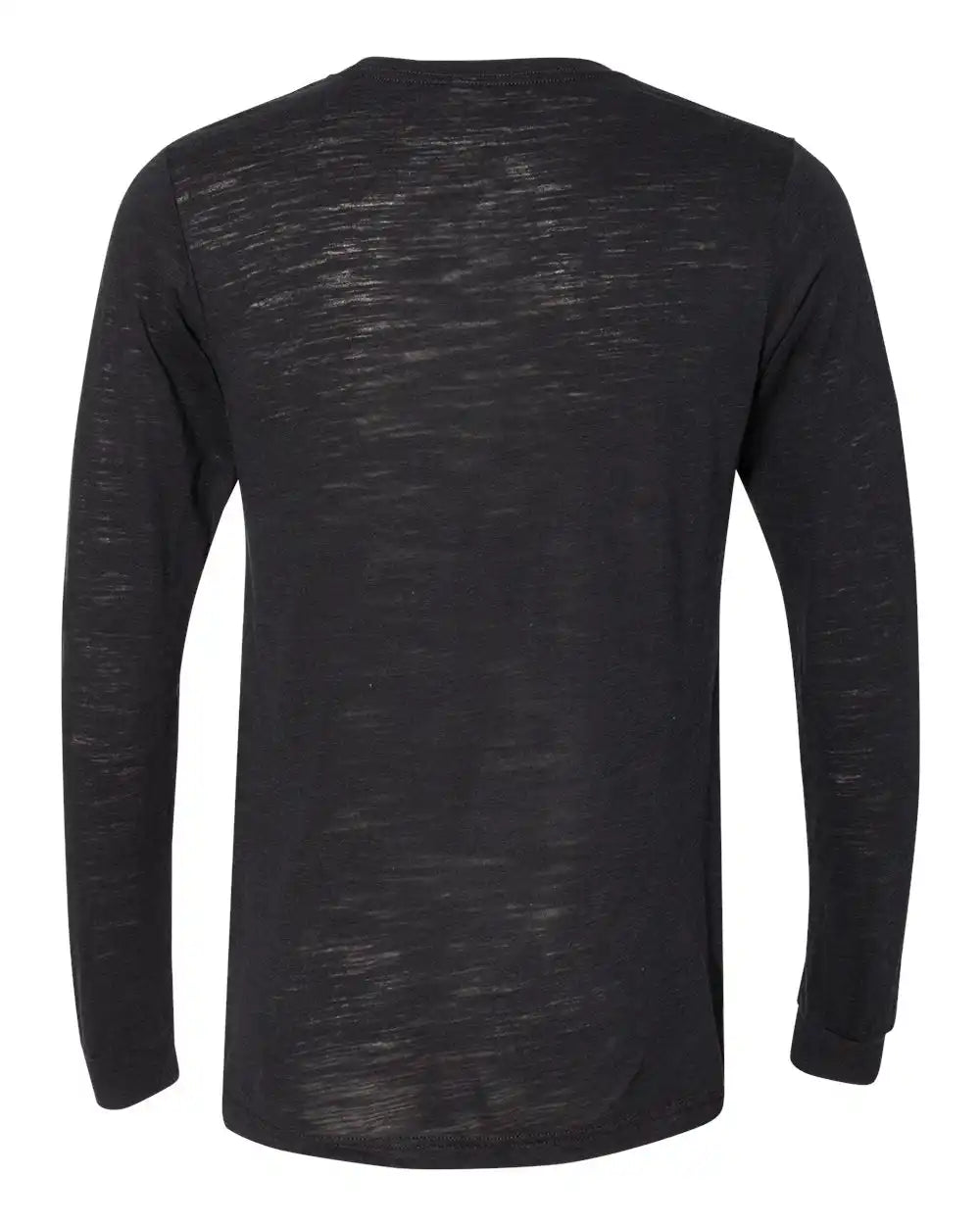 Bella + Canvas 3501 Jersey Long Sleeve Tee - Solid Black Slub - Xs