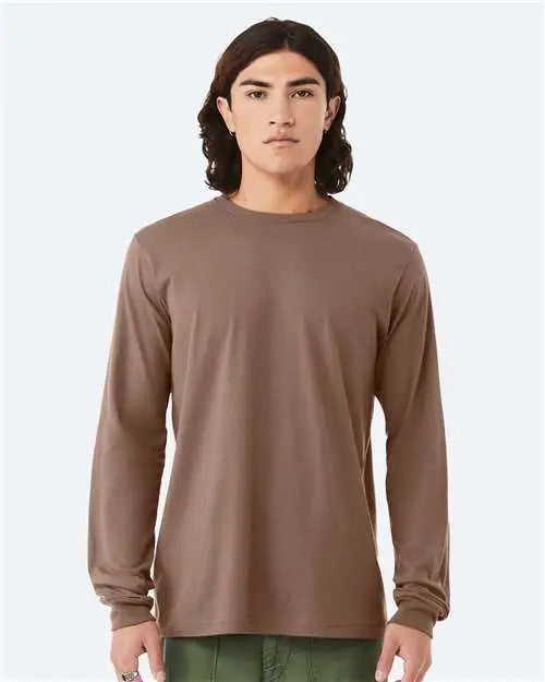 Bella + Canvas 3501 Jersey Long Sleeve Tee - Vintage Brown