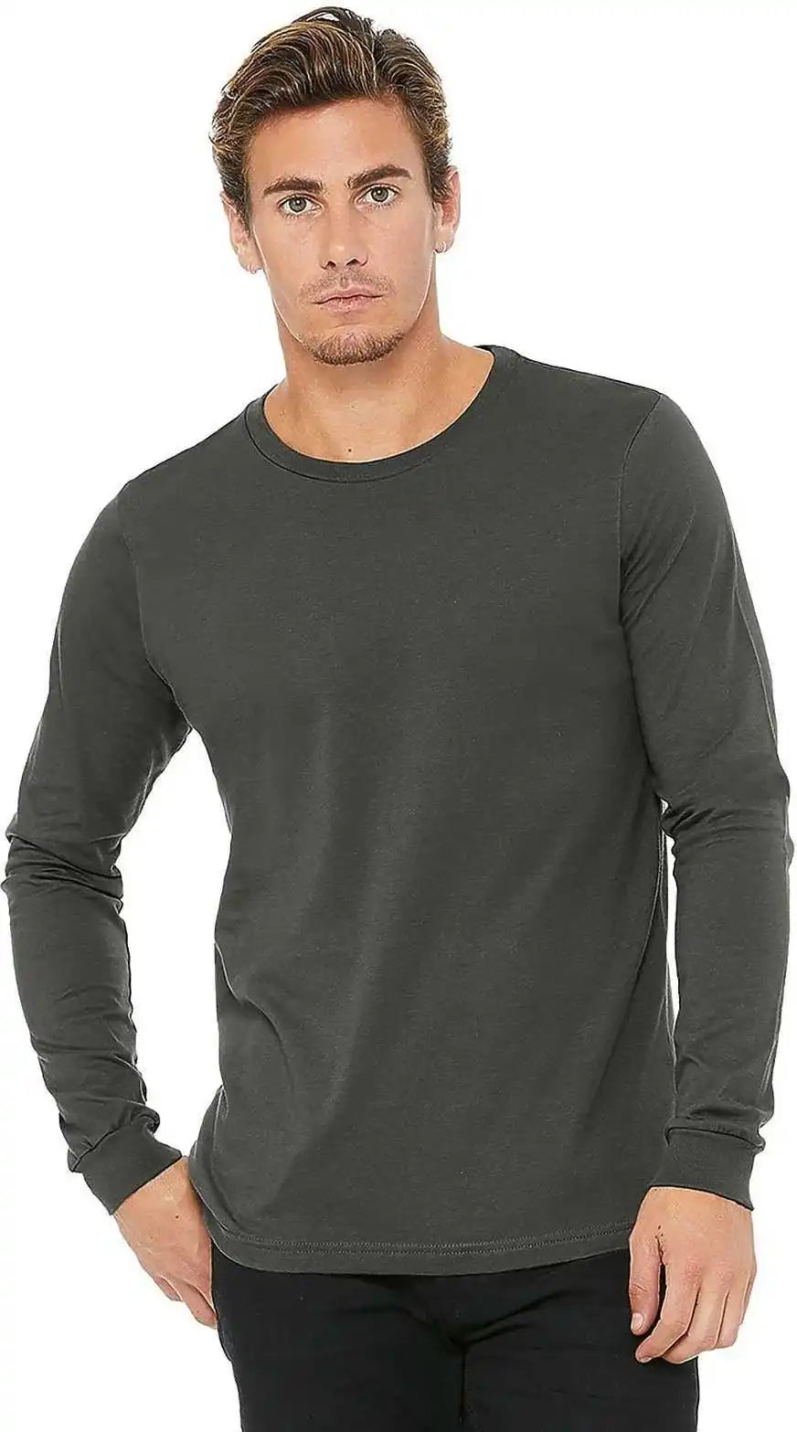Bella + Canvas 3501 Unisex Jersey Long Sleeve Tee Asphalt