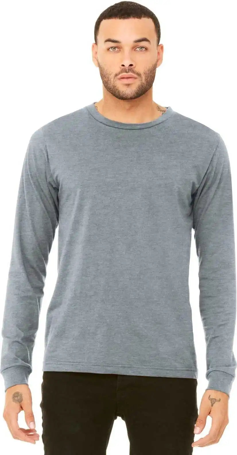 Bella + Canvas 3501 Unisex Jersey Long Sleeve Tee - Athletic Heather