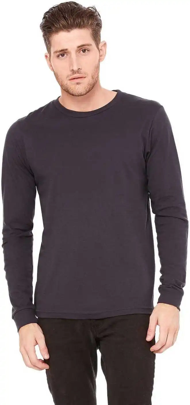 Bella + Canvas 3501 Unisex Jersey Long Sleeve Tee - Dark Grey
