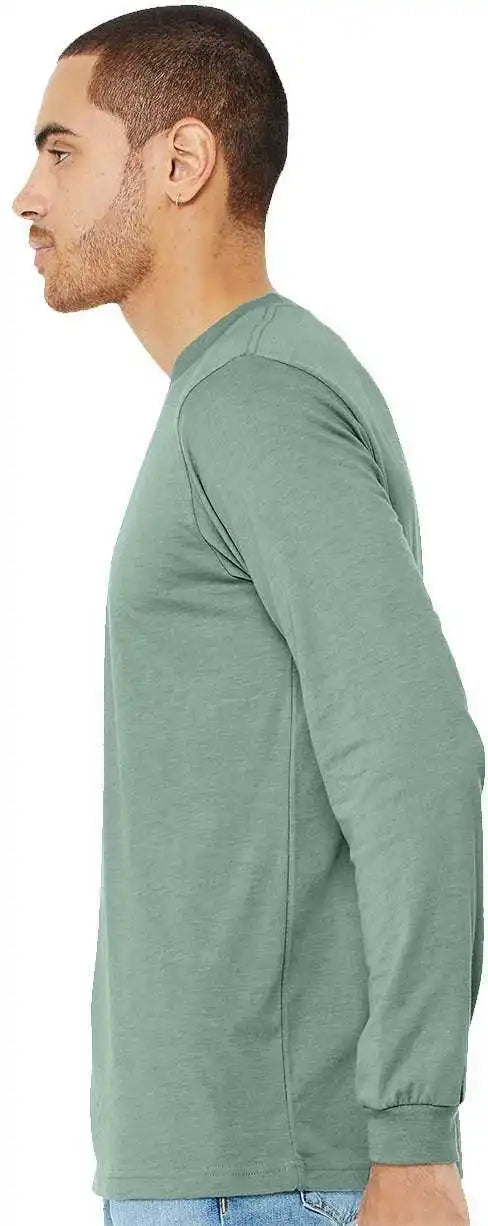Bella + Canvas 3501 Unisex Jersey Long Sleeve Tee Heather Dusty Blue