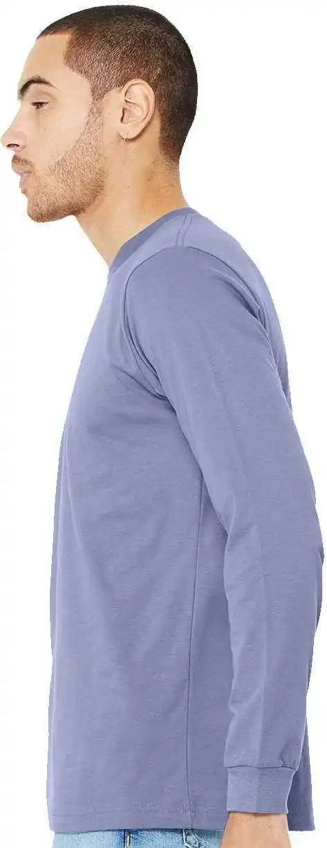 Bella + Canvas 3501 Unisex Jersey Long Sleeve Tee Lavender Blue