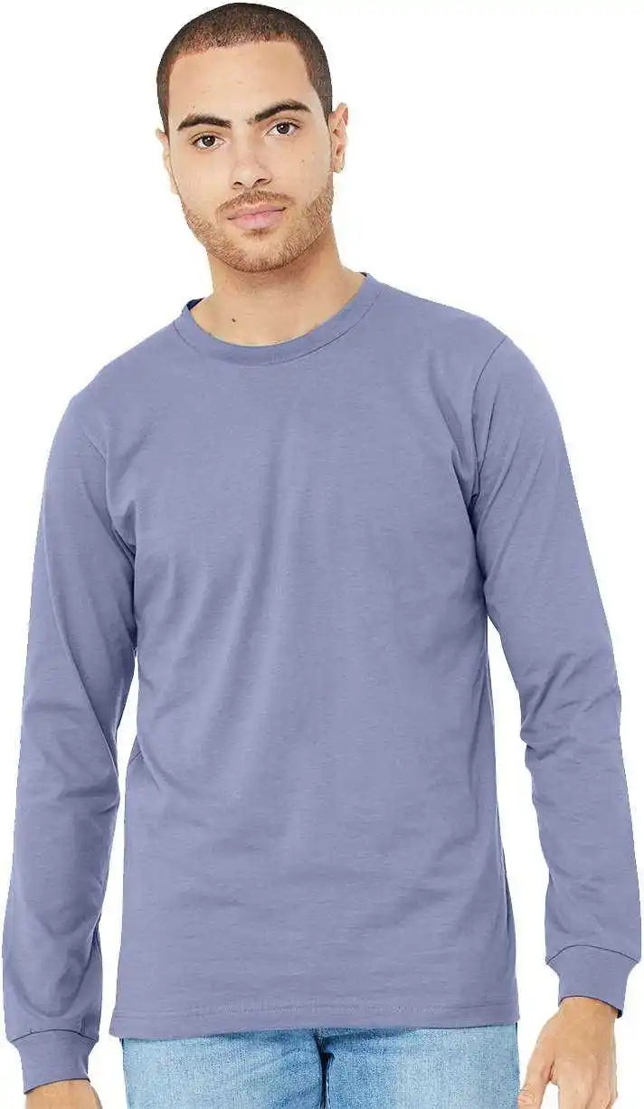 Bella + Canvas 3501 Unisex Jersey Long Sleeve Tee Lavender Blue