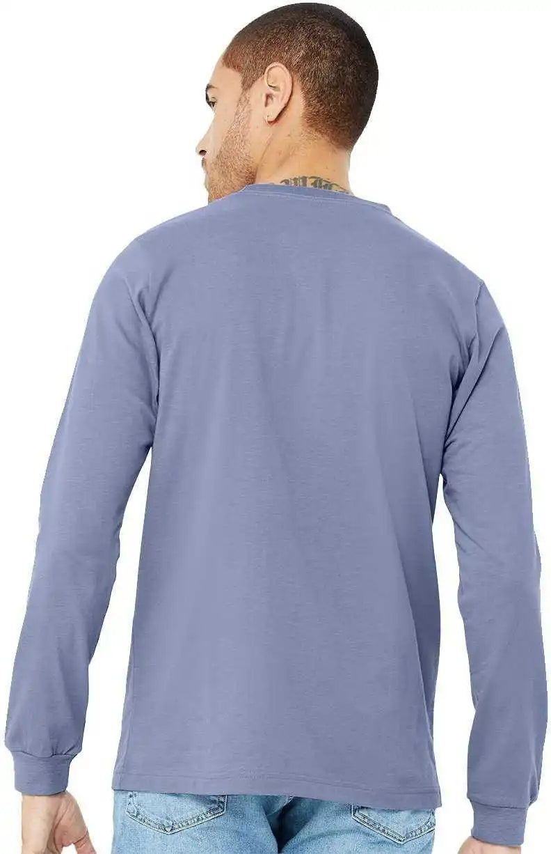 Bella + Canvas 3501 Unisex Jersey Long Sleeve Tee Lavender Blue