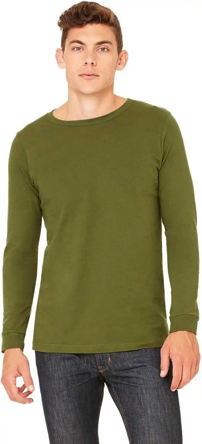 Bella + Canvas 3501 Unisex Jersey Long Sleeve Tee Olive