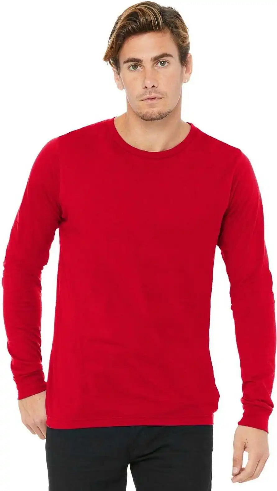 Bella + Canvas 3501 Unisex Jersey Long Sleeve Tee Red