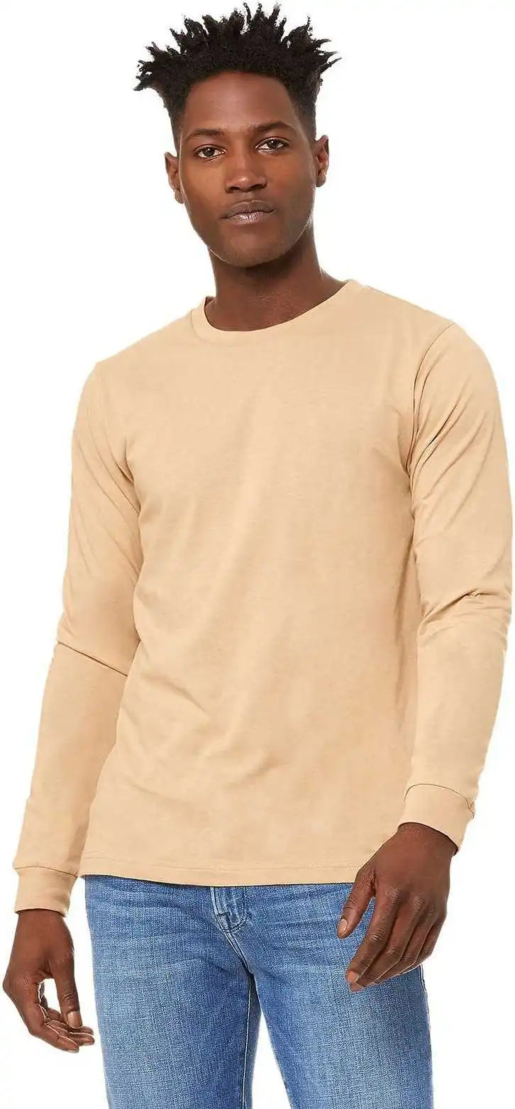 Bella + Canvas 3501 Unisex Jersey Long Sleeve Tee Sand Dune