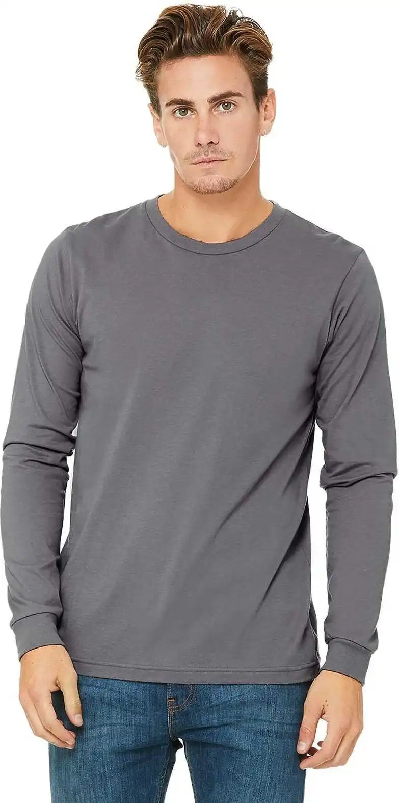 Bella + Canvas 3501 Unisex Jersey Long Sleeve Tee Storm