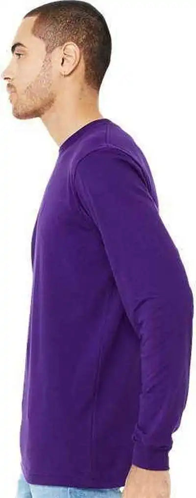 Bella + Canvas 3501 Unisex Jersey Long Sleeve Tee Team Purple