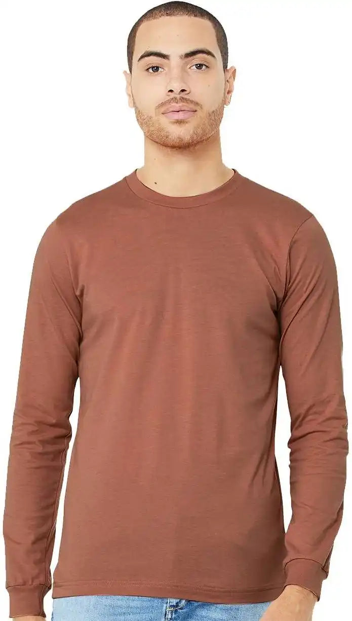Bella + Canvas 3501 Unisex Jersey Long Sleeve Tee Terracotta