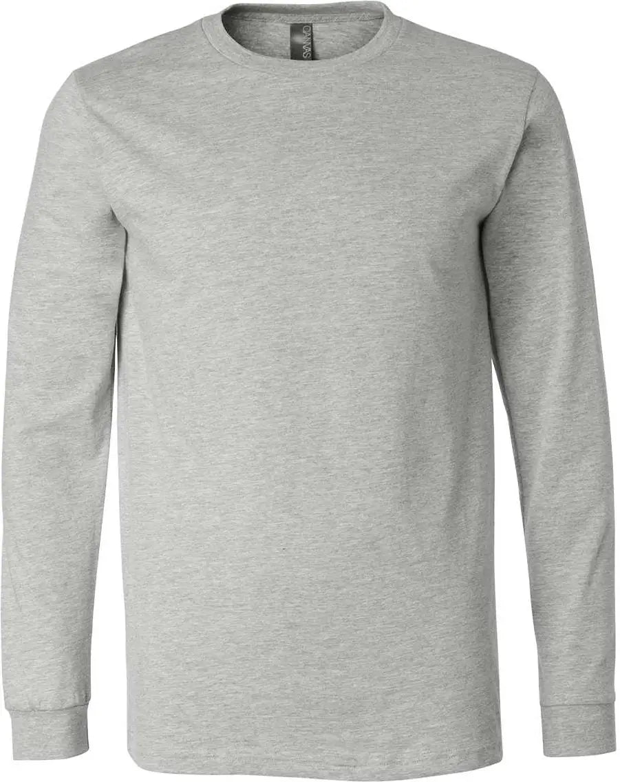 Bella + Canvas 3501cvc Heather Cvc Long Sleeve Tee - Athletic - Light Gray / Xs