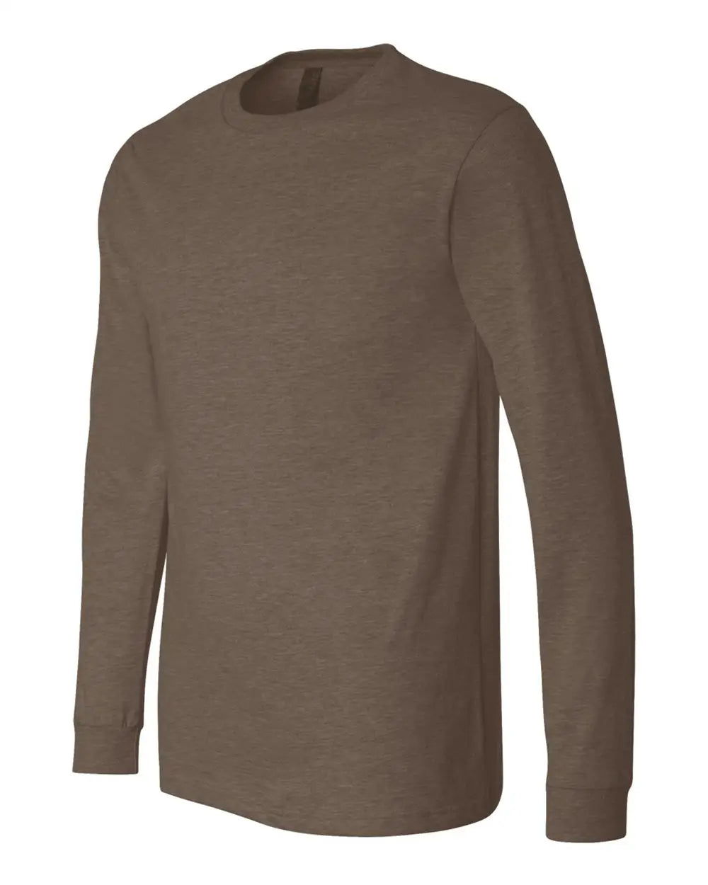 Bella + Canvas 3501cvc Heather Cvc Long Sleeve Tee - Brown - Xs