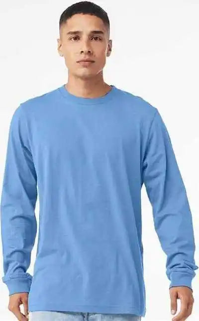 Bella + Canvas 3501cvc Heather Cvc Long Sleeve Tee Carolina Blue