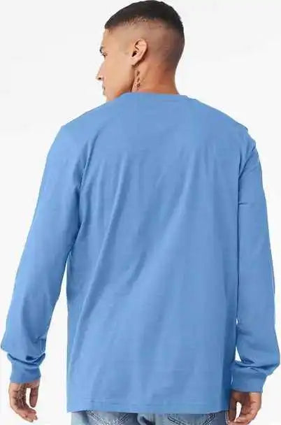 Bella + Canvas 3501cvc Heather Cvc Long Sleeve Tee Carolina Blue