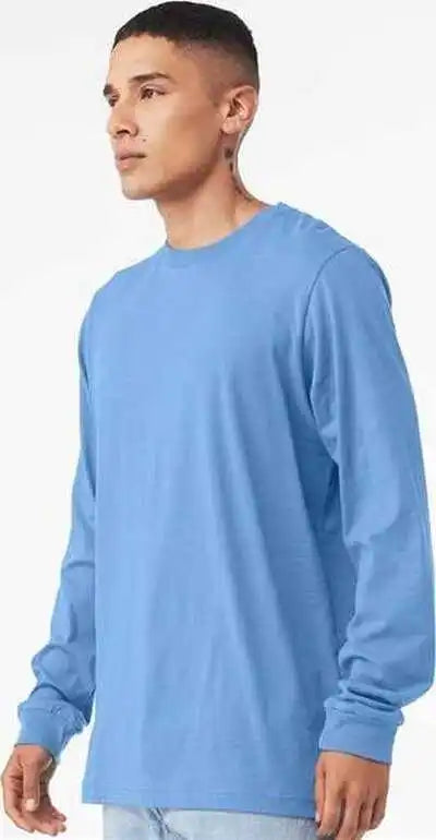 Bella + Canvas 3501cvc Heather Cvc Long Sleeve Tee Carolina Blue