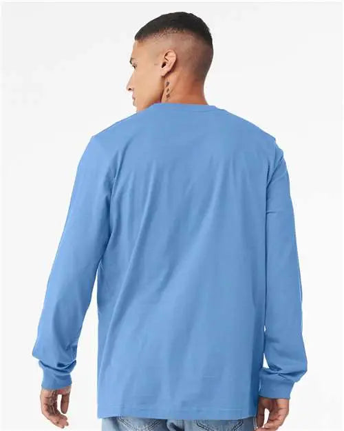 Bella + Canvas 3501cvc Heather Cvc Long Sleeve Tee - Carolina Blue
