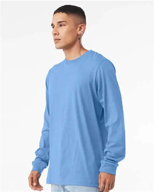 Bella + Canvas 3501cvc Heather Cvc Long Sleeve Tee - Carolina Blue