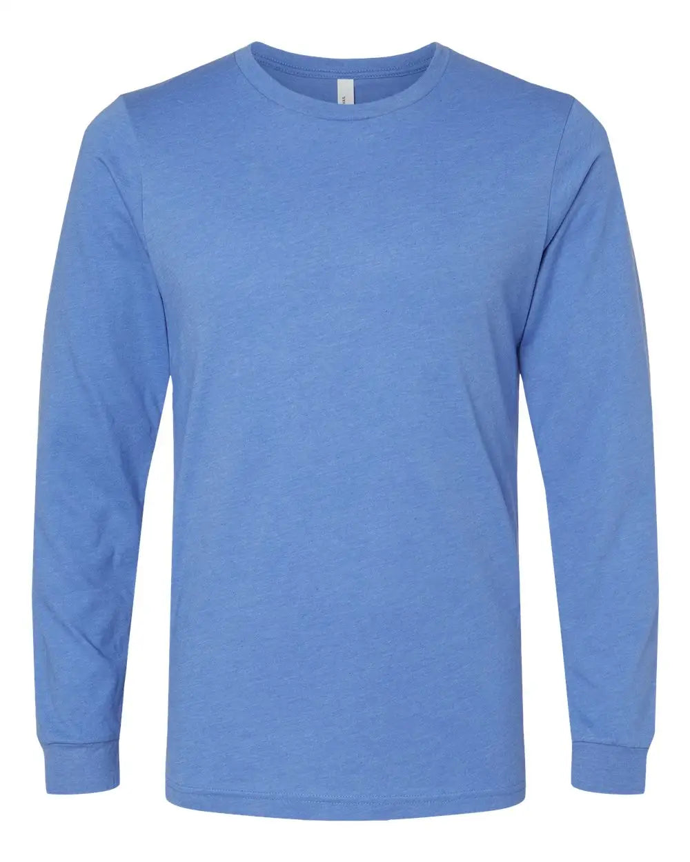 Bella + Canvas 3501cvc Heather Cvc Long Sleeve Tee - Columbia Blue