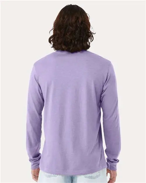 Bella + Canvas 3501cvc Heather Cvc Long Sleeve Tee - Dark Lavender