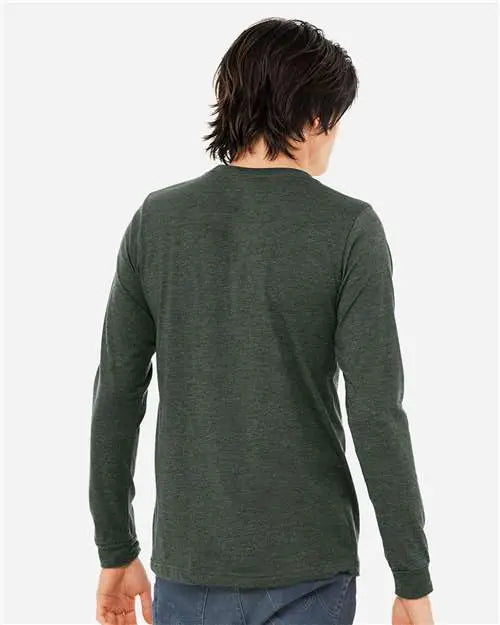 Bella + Canvas 3501cvc Heather Cvc Long Sleeve Tee - Forest