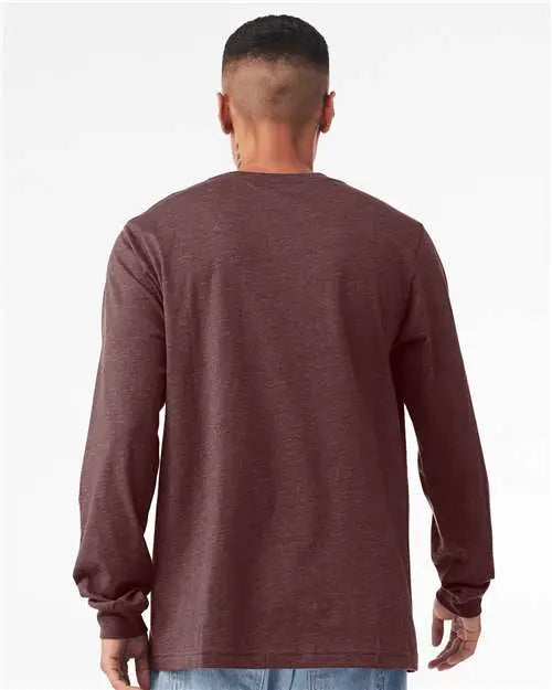 Bella + Canvas 3501cvc Heather Cvc Long Sleeve Tee - Maroon