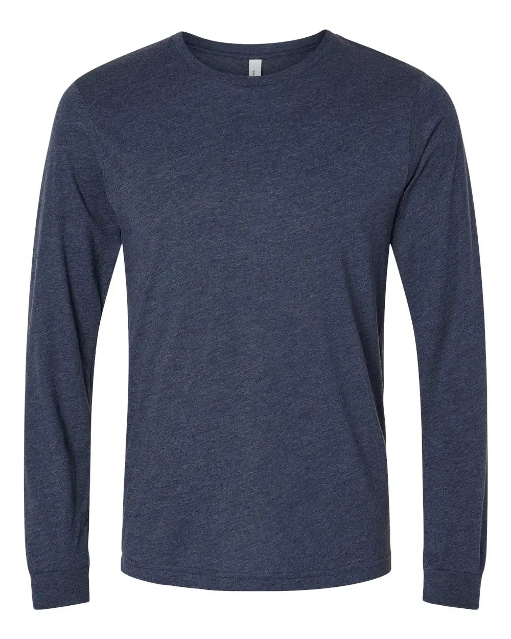 Bella + Canvas 3501cvc Heather Cvc Long Sleeve Tee - Midnight Navy - Xs