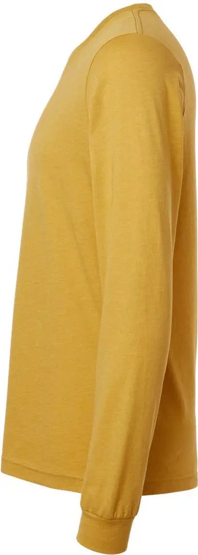 Bella + Canvas 3501cvc Heather Cvc Long Sleeve Tee - Mustard