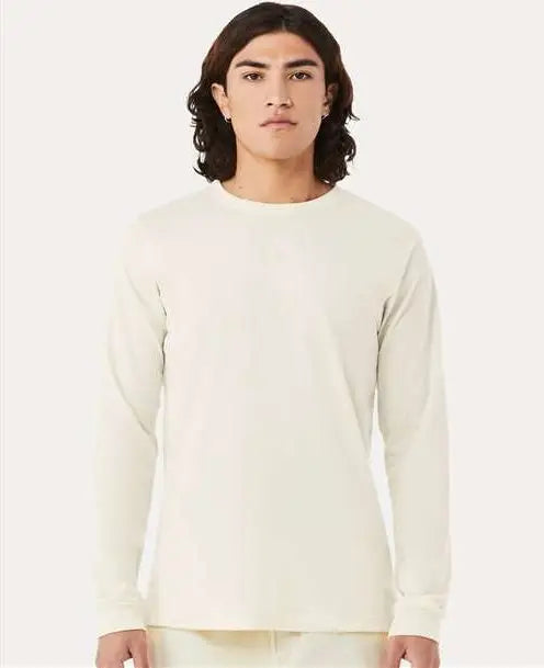 Bella + Canvas 3501cvc Heather Cvc Long Sleeve Tee - Natural