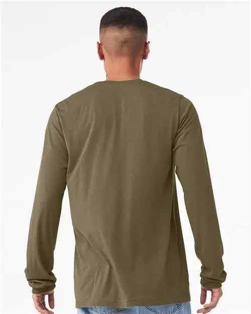 Bella + Canvas 3501cvc Heather Cvc Long Sleeve Tee - Olive