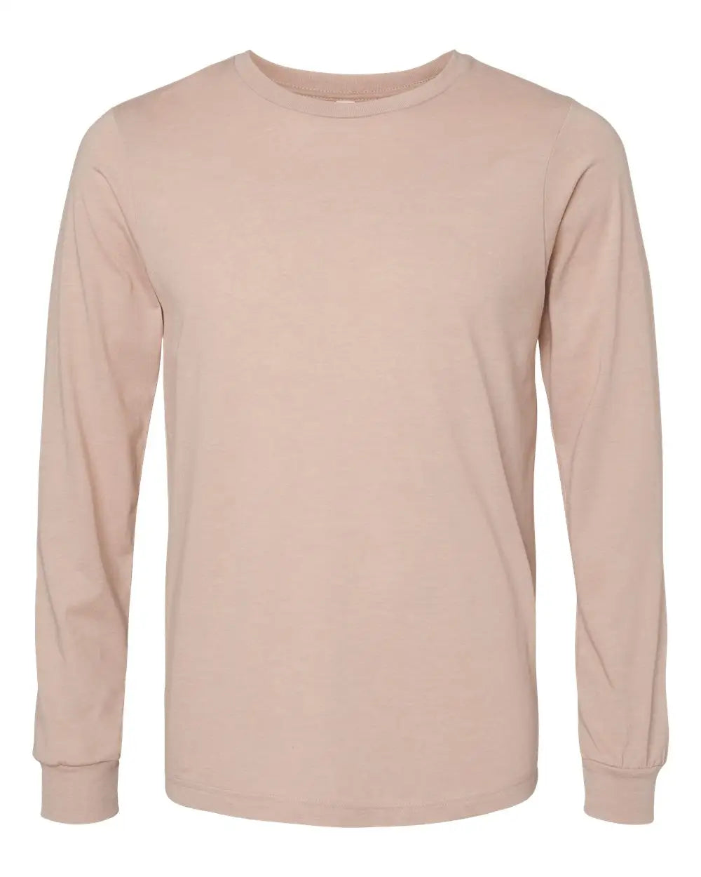 Bella + Canvas 3501cvc Heather Cvc Long Sleeve Tee - Pink Gravel - Gray / Xs